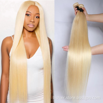10A blonde 613 hair bundle 10-32 inch long straight hair 1/3/4 straight hair bundle 100% real hair, no knots, no shedding